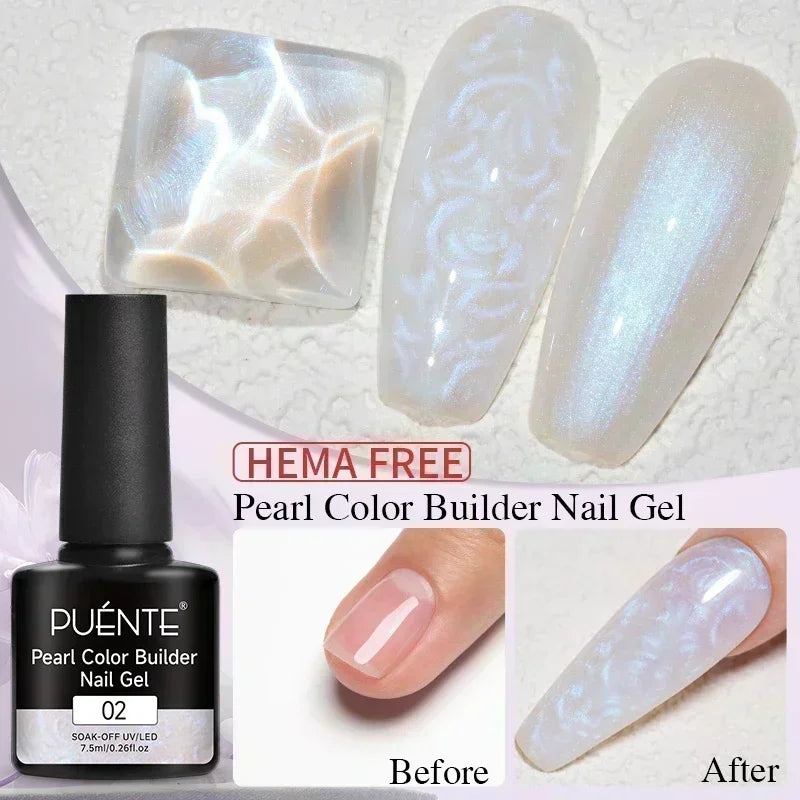 PUENTE 7.5ML Red Flame Reflective Gel Nail Polish Flash Sparkling Red Glitter Nail Gel Soak Off UV Semi-permanent Nail Varnish