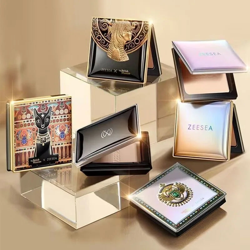 ZEESEA Pressed Mineral Makeup Natural Powder Foundation with Finishing Powder Medium to Full Coverage Vegan Friendly