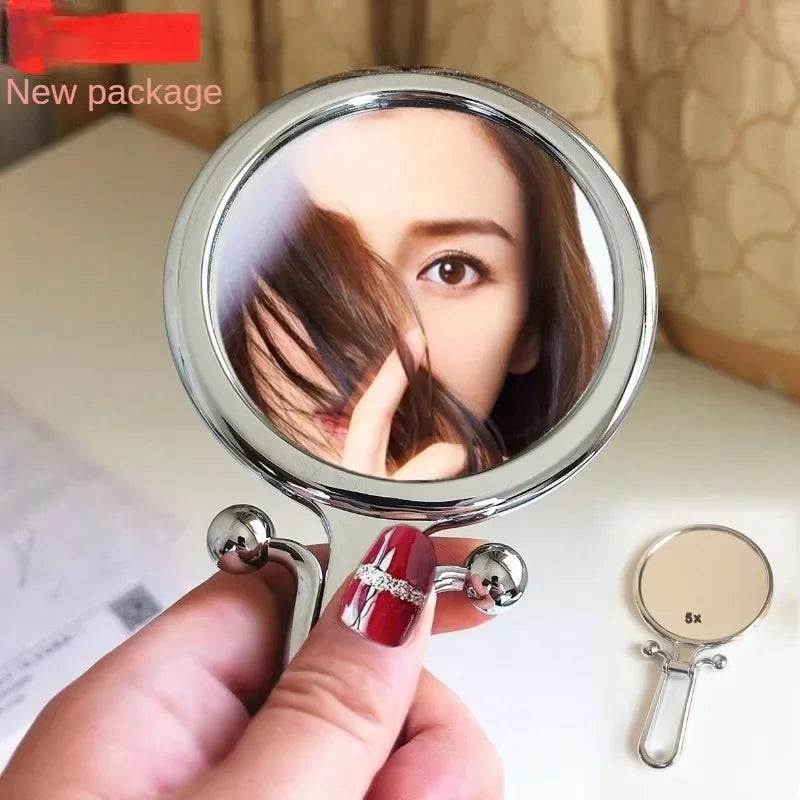 2/5/10X Bright Magnifying Makeup Mirrors Handheld Vanity Mirror Folding Hand Mirror Pocket Mirror Compact Mirrors Make Up Tools