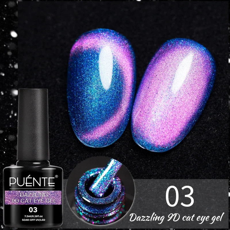PUENTE Sparkle Platinum Gel Nail Polish 5ML Shiny Gold Silver Glitter Painting Gel Drawing Semi Permanent Varnish For Manicure