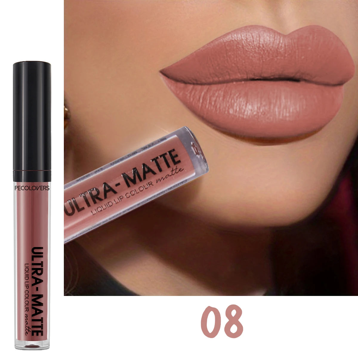 Matte Liquid Lipstick Waterproof Long Lasting Velvet Mate Nude Brown Red Lip Gloss Lint Tube Makeup Cosmetic Lipsticks Lipgloss