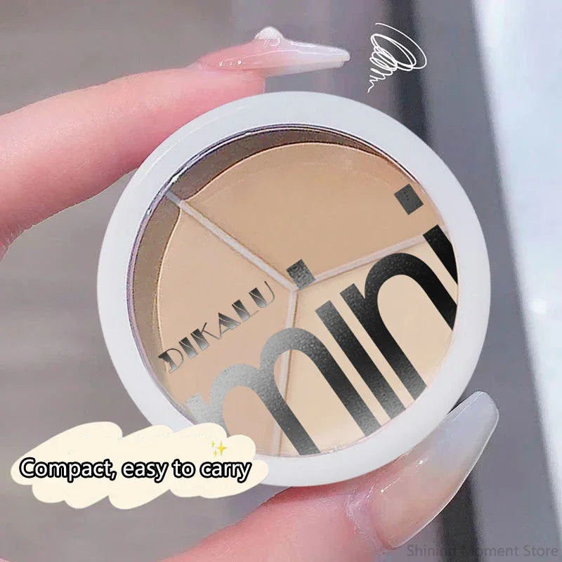 3Color Concealer Full Covers Dark Circles Acne Marks Spots Tear Furrows Concealer Cream Brighten Face Even Skin Color Foundation
