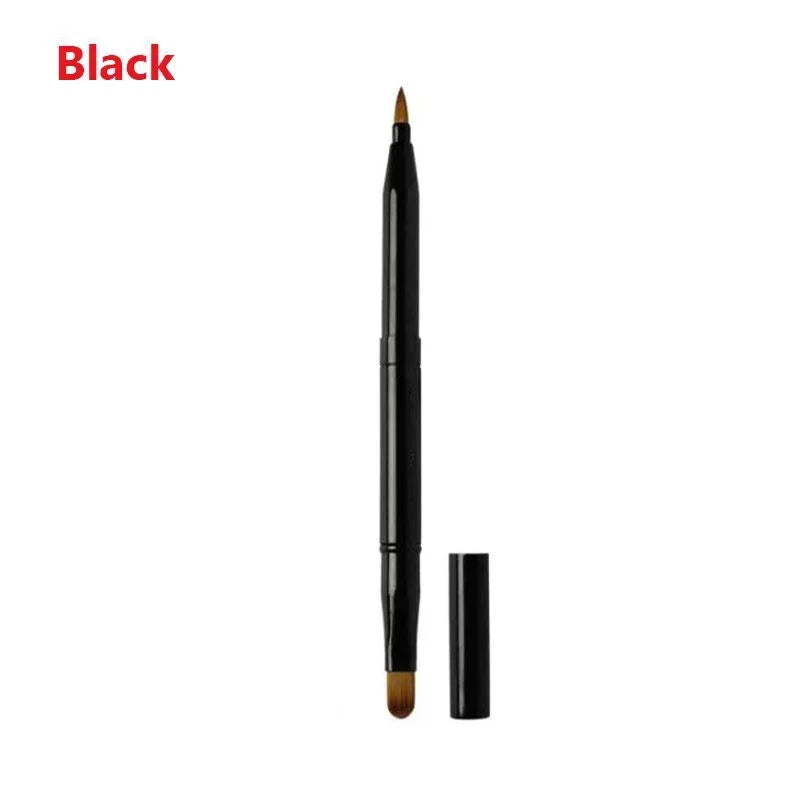1 Pc Retractable Makeup Lip Brush Portable Double-head Lipstick Brush Dual Use Lip Eyeshadow Brush Beauty Tools