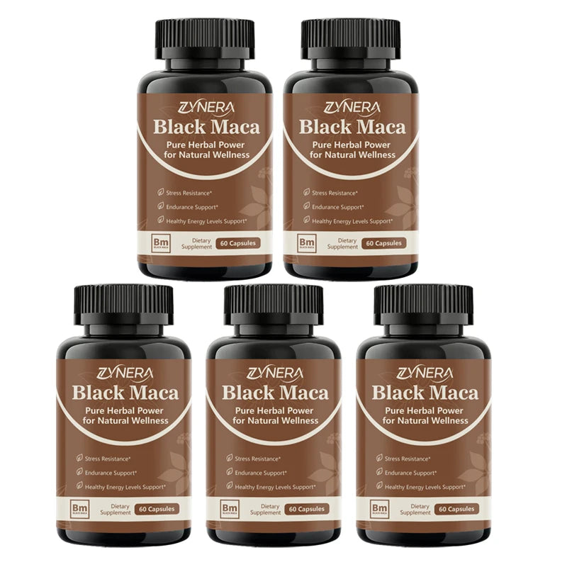 Powerful Black Maca Capsules Testosterone Booster for Men Increase Strength Stamina Energy Enhance Immunity Supplement Big 18