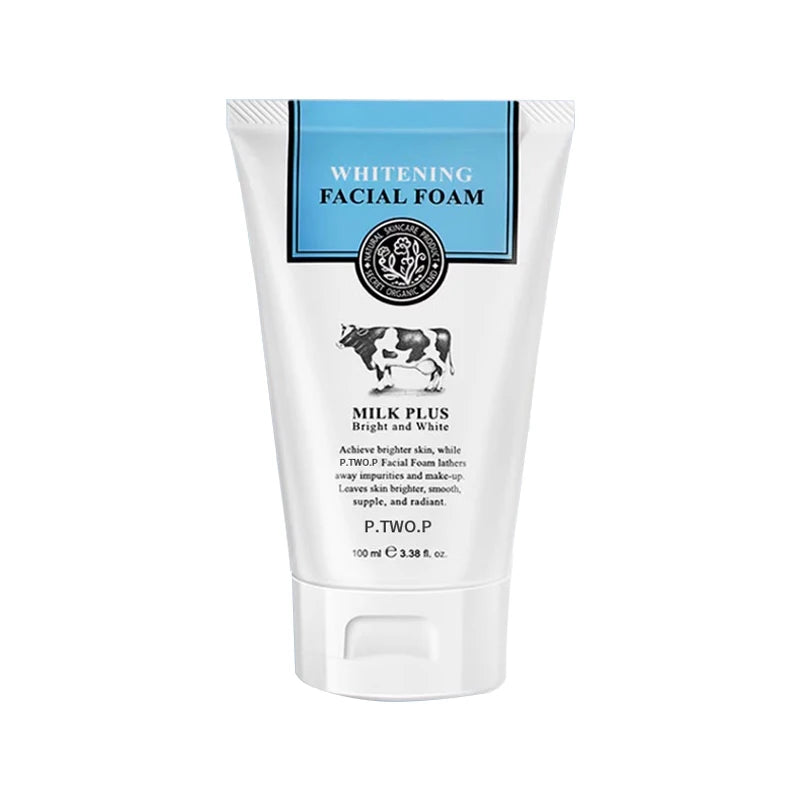 PTWOP Whitening Facial Cleanser Foam Moisturizing Deep Remove Cleansing Acne Milk Oil Control Exfoliating Shrink Pores Face Wash