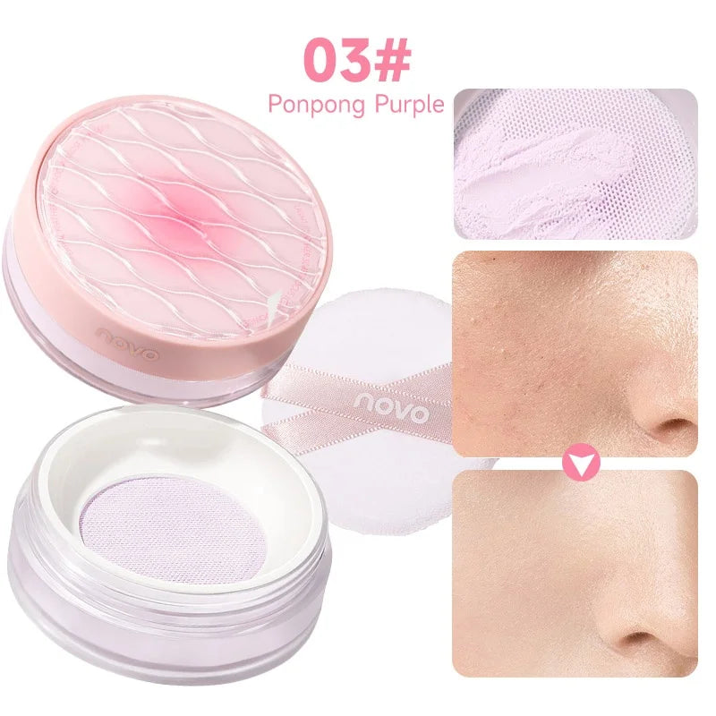 Setting Powder, Lightweight Oil-Control Powder Without Oil, Semi-Transparent, Firming Powder, 24-Hour Shine Control Powder