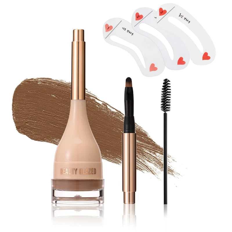 3Pcs Set Eye Makeup Set 6 Colors Eyebrow Pomade, Long Lasting Waterproof Eyebrow Eyebrow Gel Cosmetics
