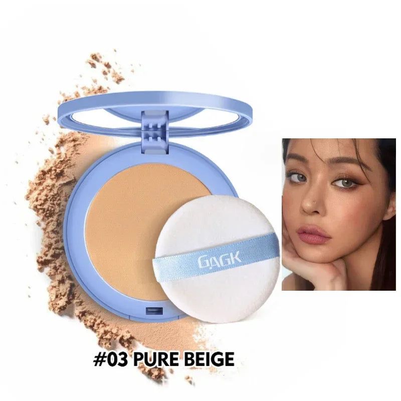 Face Pressed Powder Oil Control Invisible Pores Waterproof Matte Long Lasting NaturalPowder Foundations Makeup