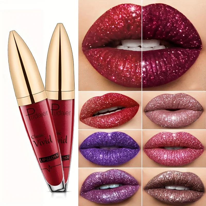 High pigmented Shiny lipstick, long-lasting, glossy waterproof lipstick - party stage role-playing Valentine's Day gift