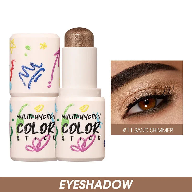 Highlighter Blush Stick Eyeshadow Stick Diamond Highlighter Cream Pink Glitter Face Contour Shimmer Illuminator Makeup Cosmetics