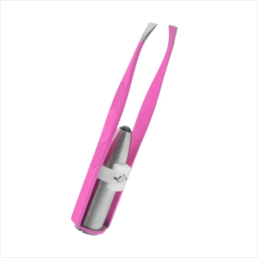 Eyebrow Tweezer with LED Light Smart Design Precision Eyelash Hair Remove Clip Stainless Steel Tweezers Portable Makeup Tools