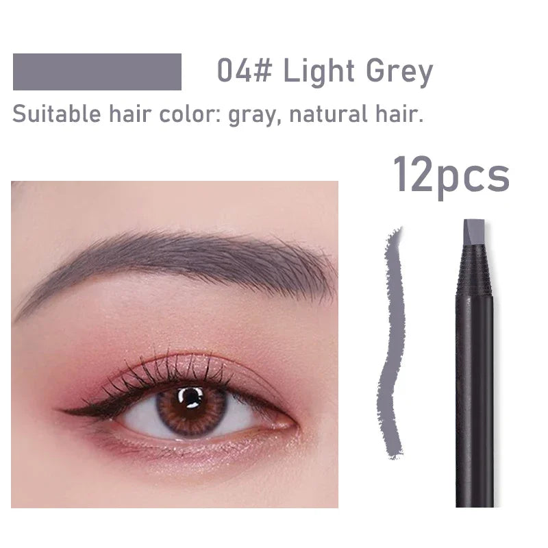 HAOZHUANG Waterproof Long Lasting Eyebrow Pencils with Soft Brush Eyebrows Makeup Tool Permanent Makeup Tattoo Accessories