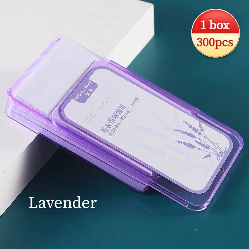 300PCS/Box Face Paper Absorbent Oil Control Face Cleanser Wipes Makeup Cleansing Oil Blotting Sheets Oil Absorbing Paper Tissues