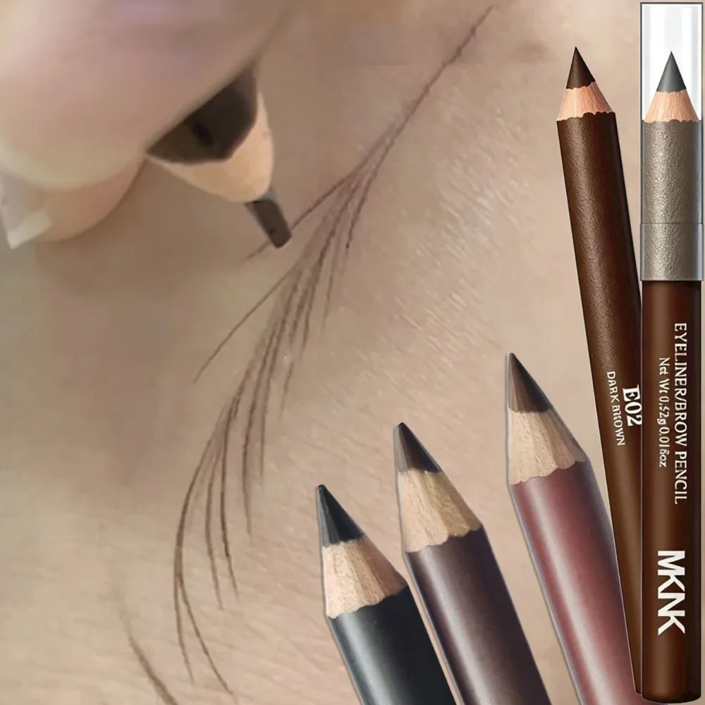 Professional Multi-Function Wooden Makeup Pencil Waterproof For Eyebrows & Eyeliner All-in-One Precision Tip Long Wear Cosmetic