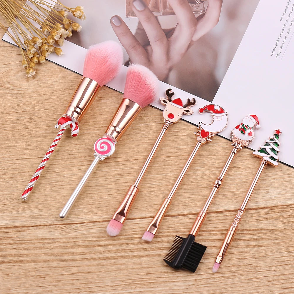 Christmas series makeup brush, creative design, candy Christmas tree eye shadow brush, Christmas ball special makeup tool
