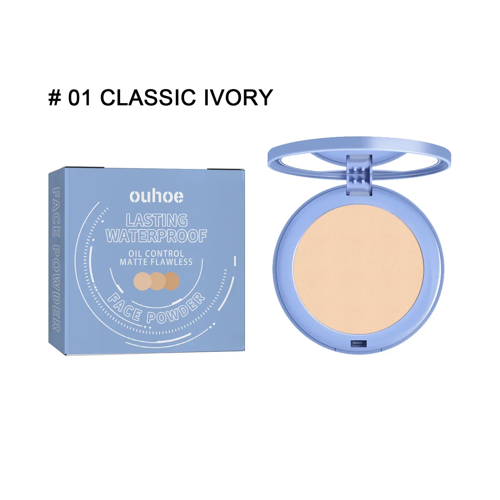 Face Setting Pressed Powder Oil Control Invisible Pores Waterproof Matte Long Lasting Natural Setting Powder Foundations Makeup