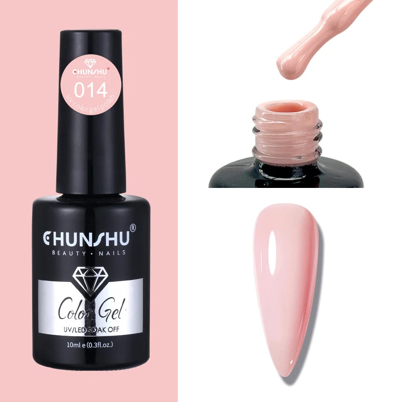 CHUNSHU 10ml Gel Nail Polish Soak Off Semi-Permanent Varnish Professional Salon UV LED Nails Art Gel No Smell All Seasons Colors