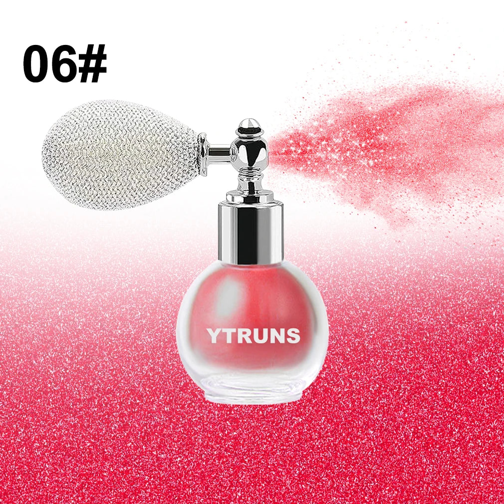 Star glitter spray, body makeup highlighter, 3D glitter powder, suitable for performance and dance party