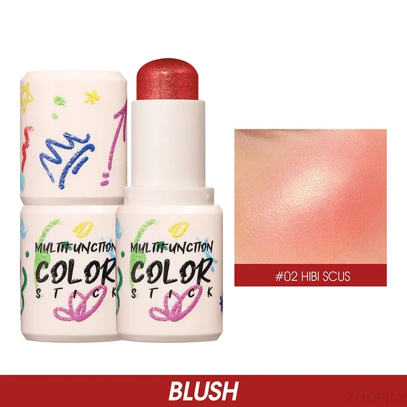 Highlighter Blush Stick Eyeshadow Stick Diamond Highlighter Cream Pink Glitter Face Contour Shimmer Illuminator Makeup Cosmetics