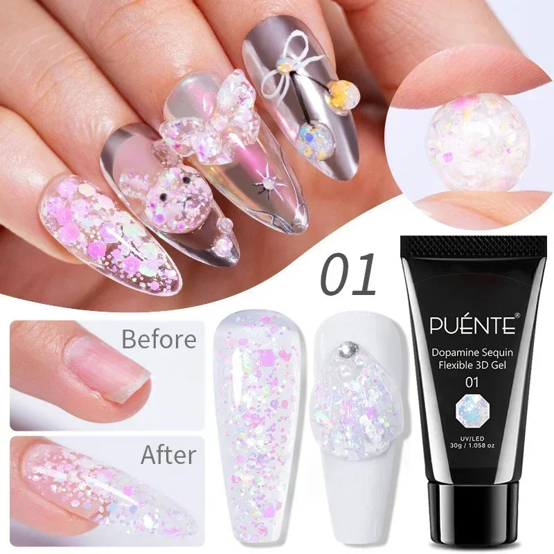 PUENTE 7.5ML Vibrant Blue Cat Eye Gel Nail Polish High Glossy Long-Lasting Soak Off UV Semi-Permanent Nail Art Varnish Manicure
