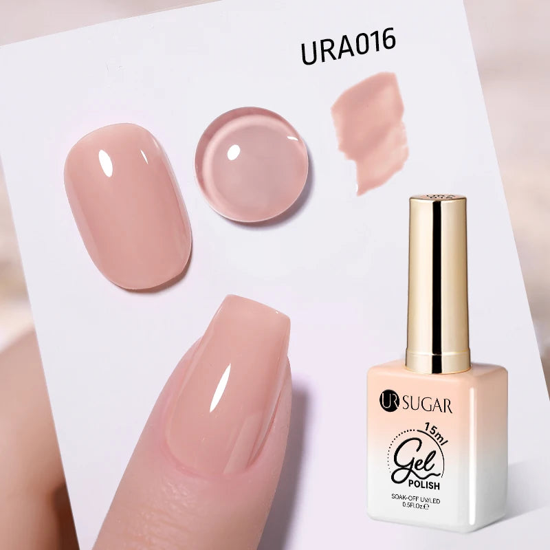 UR SUGAR 15ml No Wipe Top Base Gel Nail Gel Polish Matte Top Coat Enhancer Varnish Semi Permanent Soak Off UV LED Nail Art