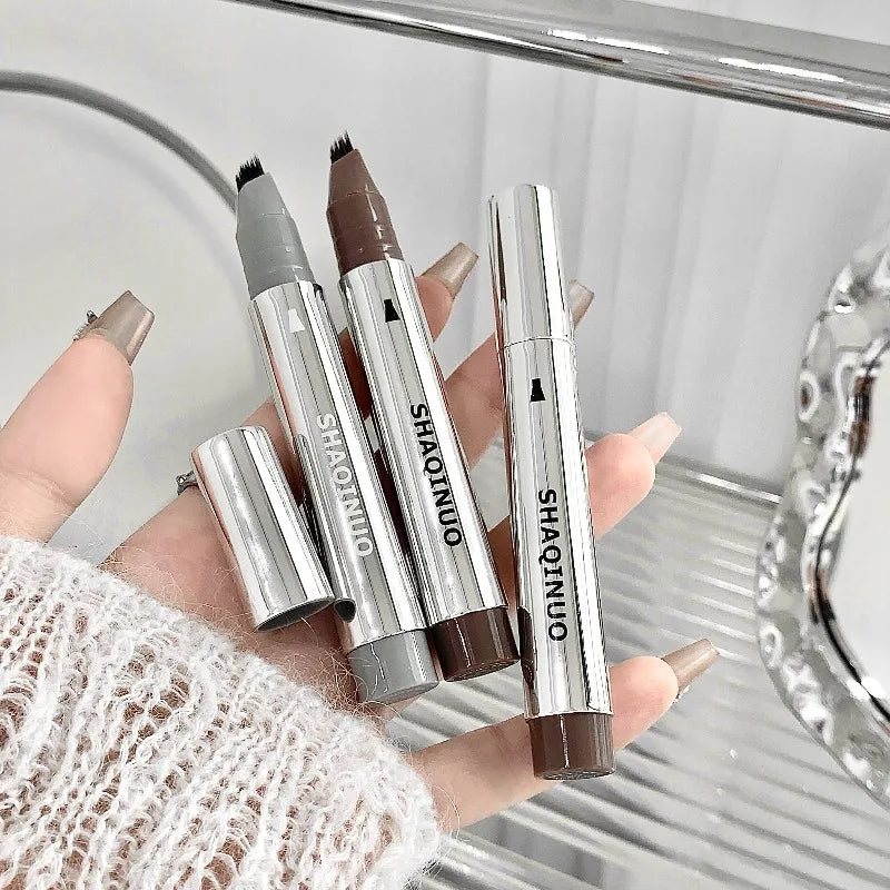 Multi-Tip Water Eyebrow Pen, Hair-Like Strokes for Wild Brows, Waterproof Smudge-Proof Formula, Natural Looking Eyebrow Makeup