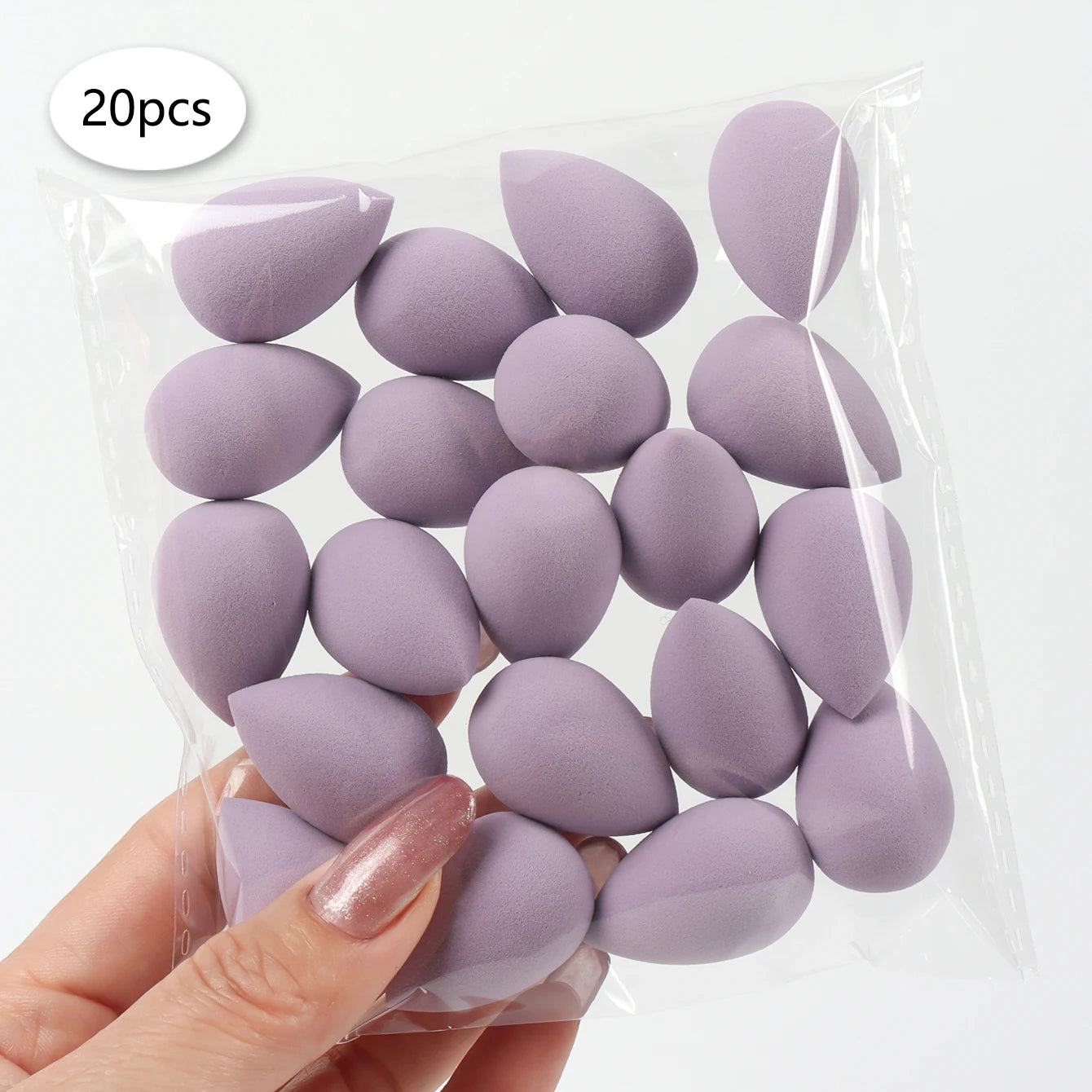 20 件装 Mini Finger Puff Beauty Cosmetic Foundation Cosmetic Sponge Makeup Blender Suitable for Cream & Powder Concealer
