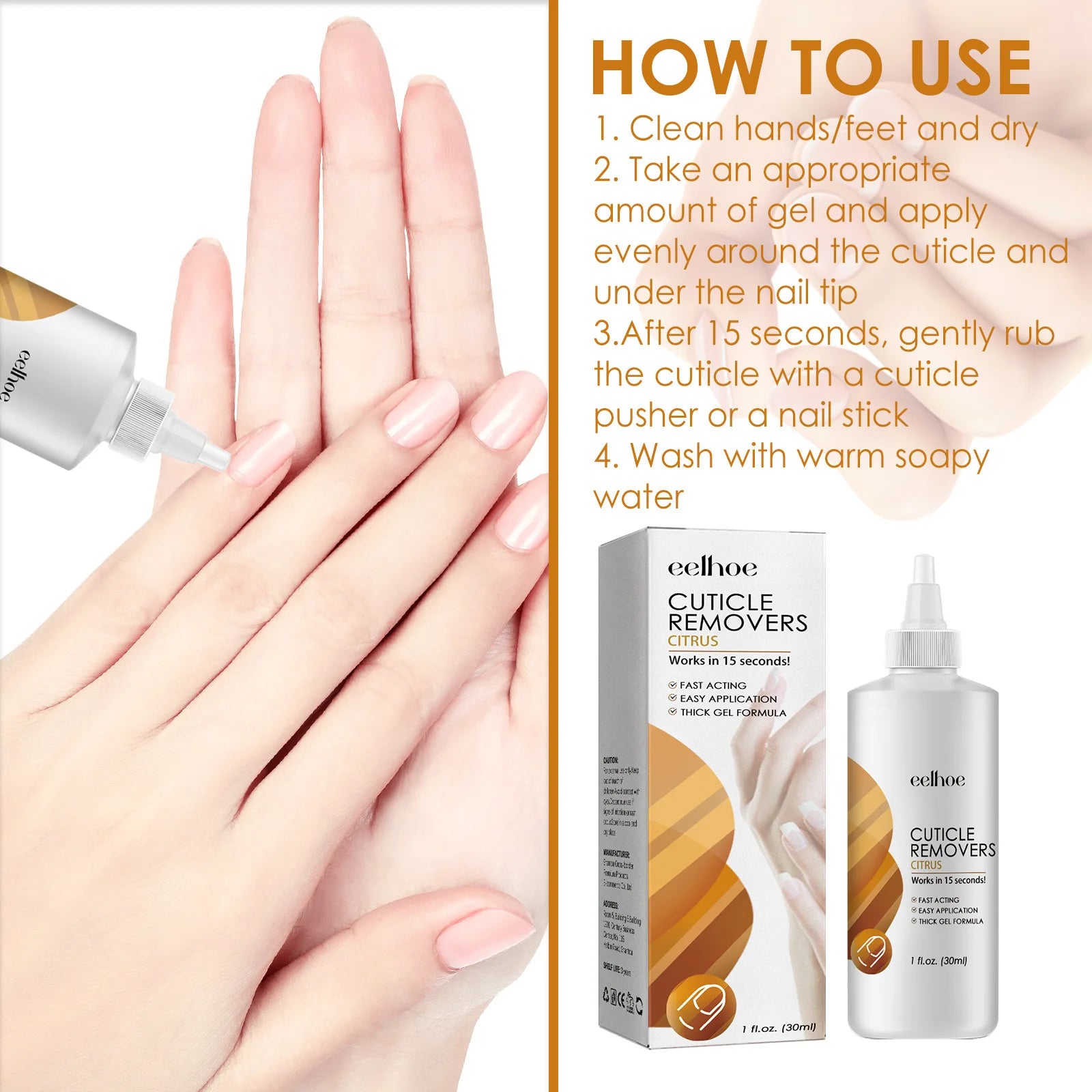 Cuticle Remover Gel Eliminating Exfoliant Thorn Keratin Remove Dead Skin Repair Damaged Moisturizing Nourishment Soften Nail Gel