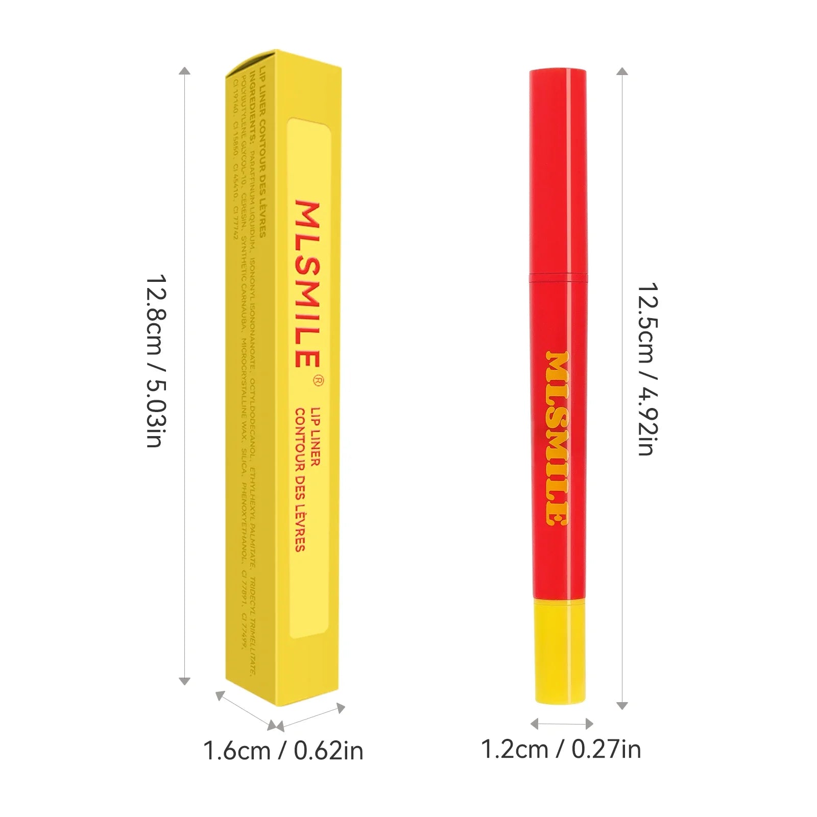 Long Lasting Lip Liner Pen Automatic 2 In 1 Double Head Silicone Brush Waterproof Smudge Proof Silky Lipstick Makeup