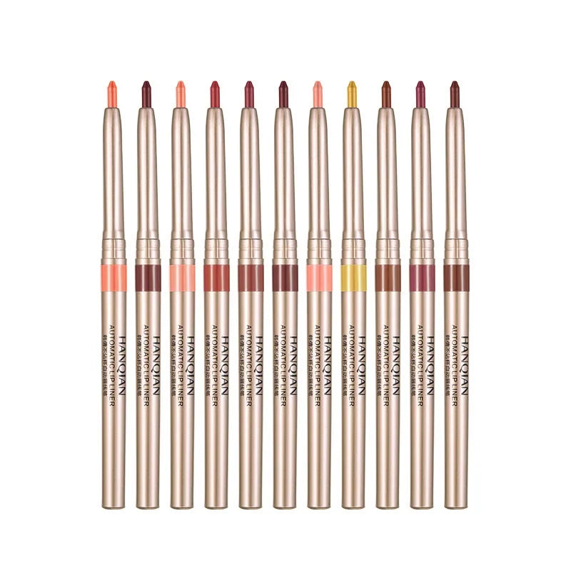 Automatic Rotary Lip Liner Easy Makeup Colour Lipstick Pencil Waterproof Long-lasting Matte Lipsticks Portable Girls Cosmetics
