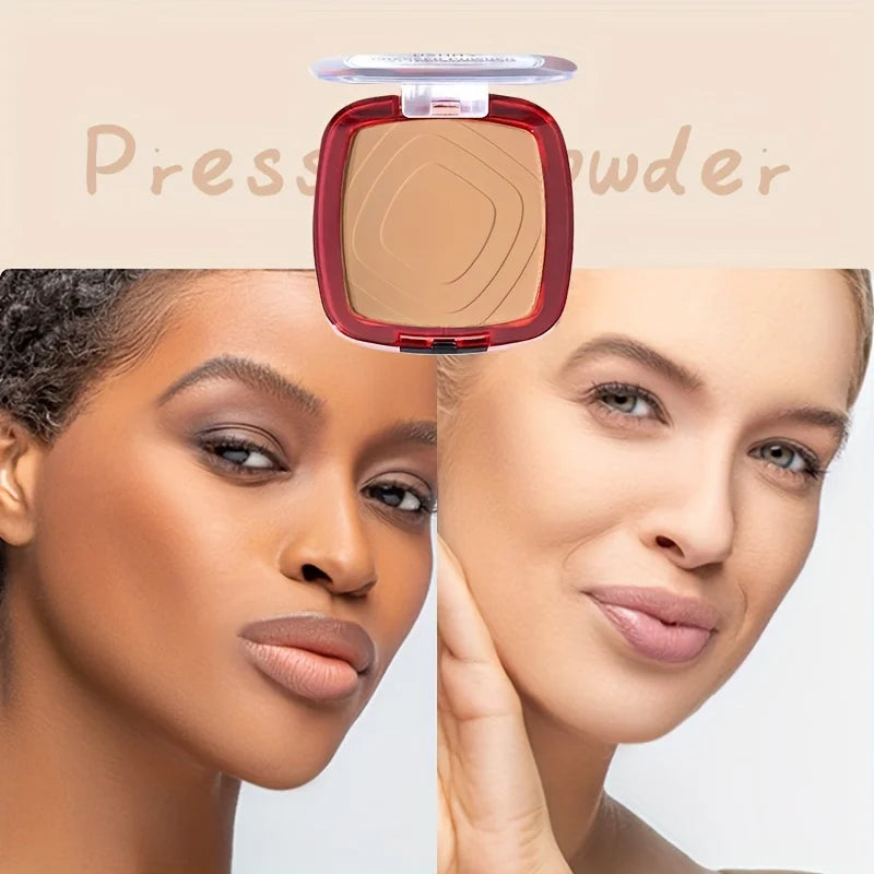 Full Coverage Pressed Powder Foundation Matte Control Oil Foundation Long Lasting Face Makeup
