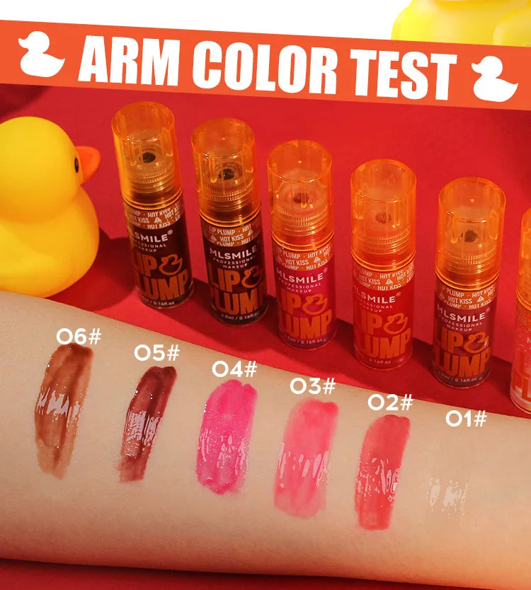 Duck Lip Plump Lip Oil Moisturizing Lip Gloss Mirror Water nature long-lasting Gloss Gloss Pearl Lip Glaze Set