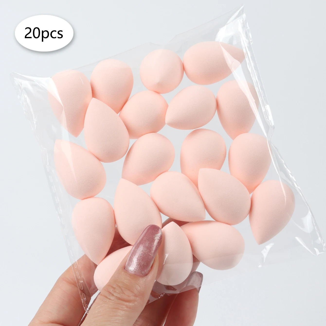 20 件装 Mini Finger Puff Beauty Cosmetic Foundation Cosmetic Sponge Makeup Blender Suitable for Cream & Powder Concealer