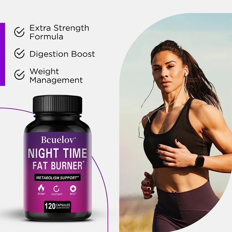 Best Nighttime Fat Burner - Thermogenic Fat Burner, Natural Appetite Suppressant and Metabolism Booster, Immune Health