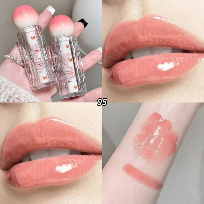 SHAQINUO Shiny Transparent Lip Gloss: Moisturizing Matte Mist Finish Pink Tone Plumping Luminous Lip Gloss