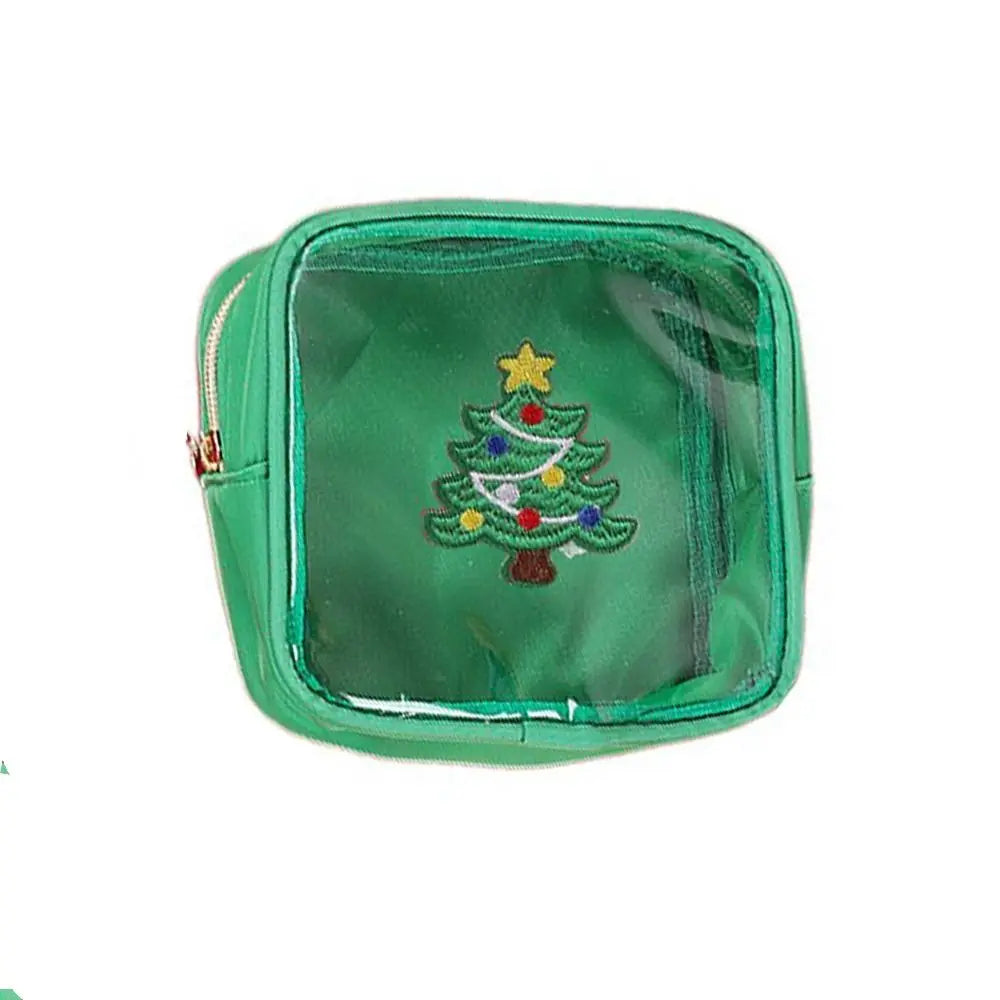 Creative Christmas Clear Travel Bags Cartoon Waterproof Christmas Toiletry Bags PVC Portable Make Up Organizer Travel