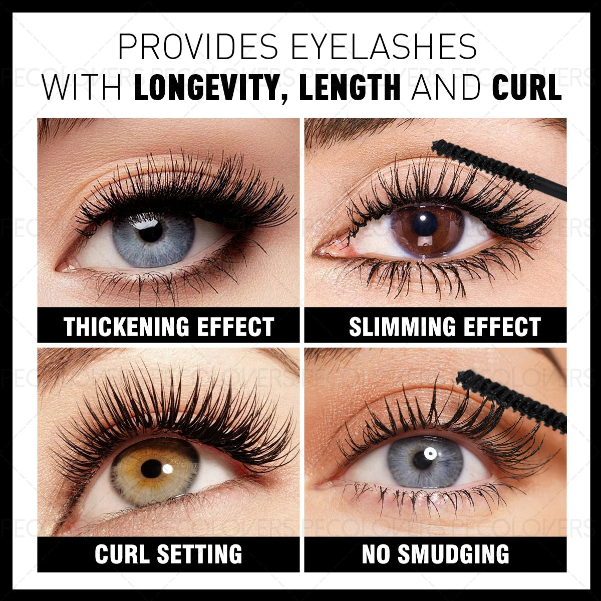 3pcs High Quality Volumizing Mascara, Curling Eyelash Serum,Mascara Gel,Daily & Special Occasion Use