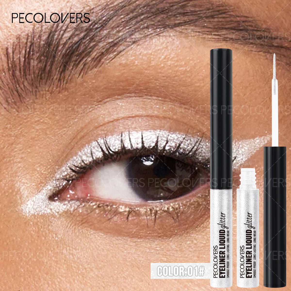 1PC Sparkling Christmas Liquid Eyeliner, Pearlescent Shimmer Liquid Eyeshadow, Waterproof, Quick-drying, Perfect for Christmas