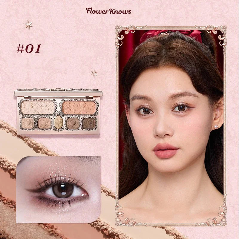 Flowerknows Strawberry Cupid Collection Facial Complexion Palette Blush Eyeshadow Highlighter Flower Know Face Bronzer Palette