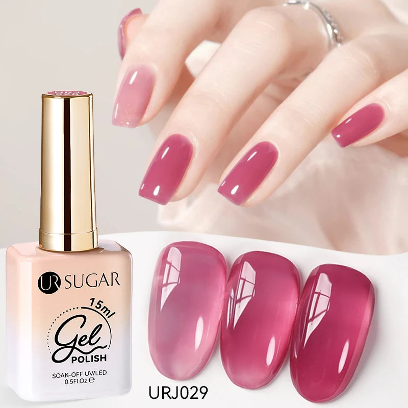 UR SUGAR 15ml No Wipe Top Base Gel Nail Gel Polish Matte Top Coat Enhancer Varnish Semi Permanent Soak Off UV LED Nail Art