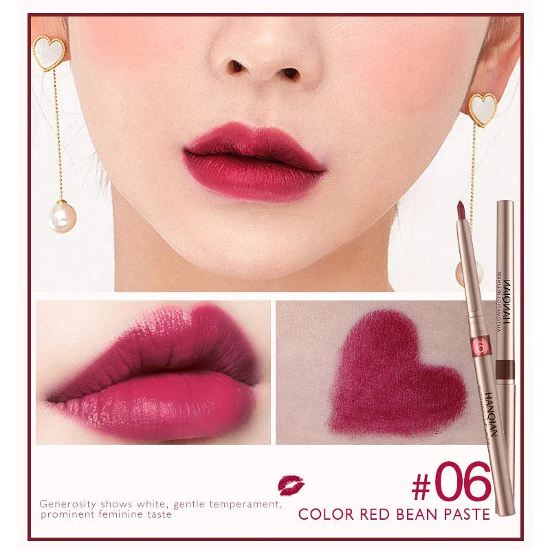 Automatic Rotary Lip Liner Easy Makeup Colour Lipstick Pencil Waterproof Long-lasting Matte Lipsticks Portable Girls Cosmetics