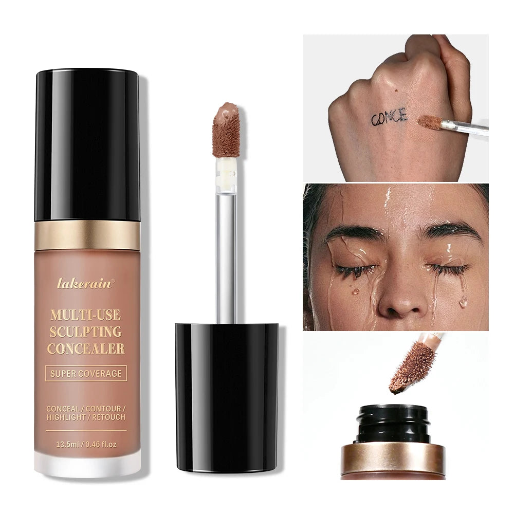 Super Concealer For Face Cover 5 Colors Highlight Contour Retouch Multi Use Super Coverage Hydrating Free Oil Formula Makeup