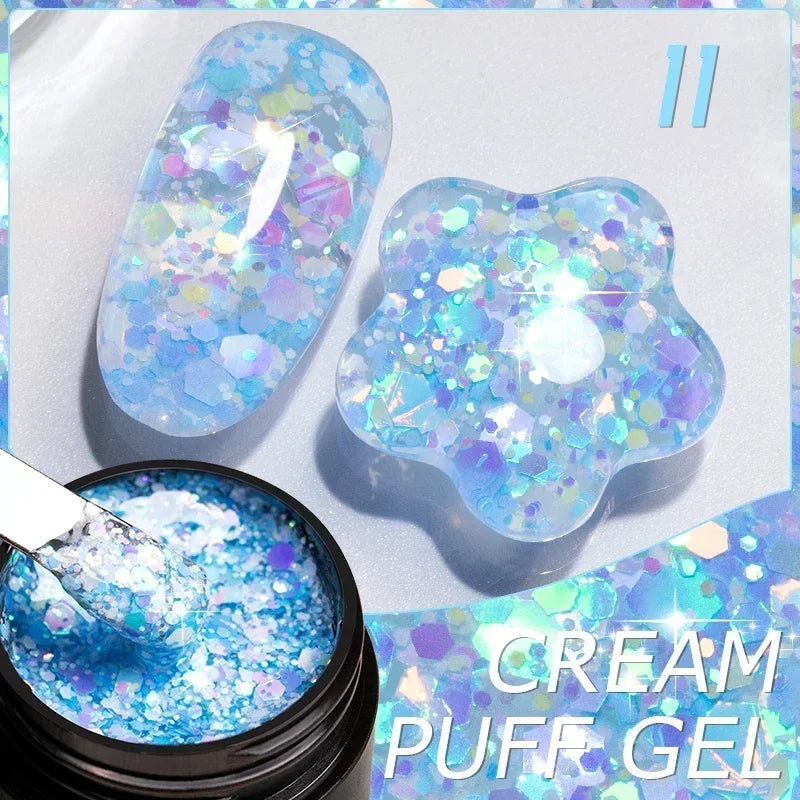 PUENTE 7.5ML Vibrant Blue Cat Eye Gel Nail Polish High Glossy Long-Lasting Soak Off UV Semi-Permanent Nail Art Varnish Manicure
