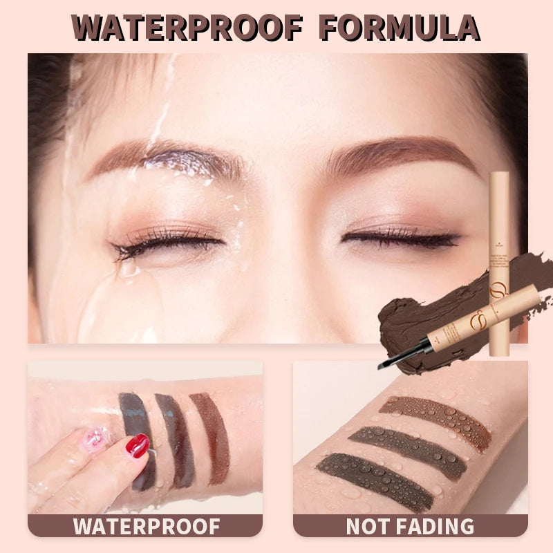 OCHEAL 2 In 1 Eyebrow Dyeing Cream 3 Colors Waterproof Tinted Long-lasting Eyebrow Stamp Pencil Pomade Makeup Cosmetics