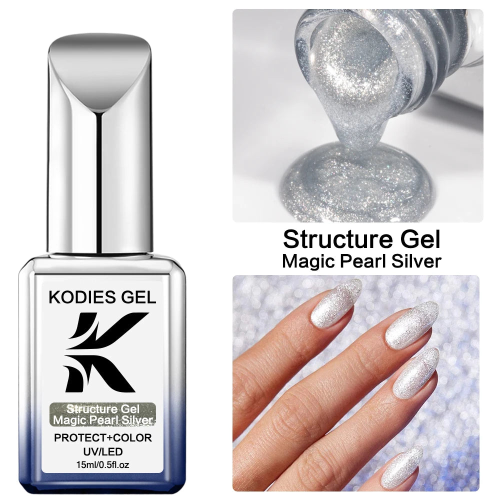 KODIES GEL 15ml Semi-permanent Rubber Base For Gel Varnish Hybrid Nude French Pink Enamel Soak Off Construction UV Gellak Salon