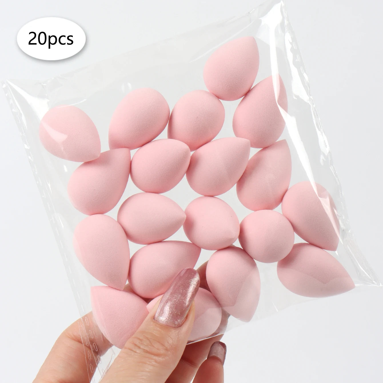 20 件装 Mini Finger Puff Beauty Cosmetic Foundation Cosmetic Sponge Makeup Blender Suitable for Cream & Powder Concealer