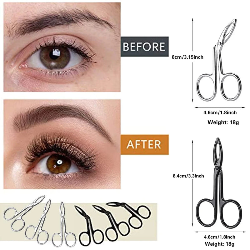 Scissor Shaped Eyebrow Tweezers Flat Headed Tweezers Oblique Headed Tweezers Stainless Steel Scissors Handle Tweezers