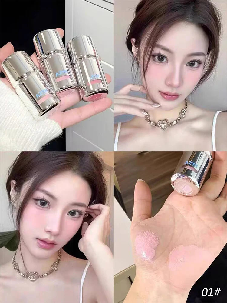 AZTK Liquid Blusher Jelly Color Chinese Blusher Makeup JC04 Aztk Brighten Face Nude Pink Purple Tint Blush Matte Rubores Rouge