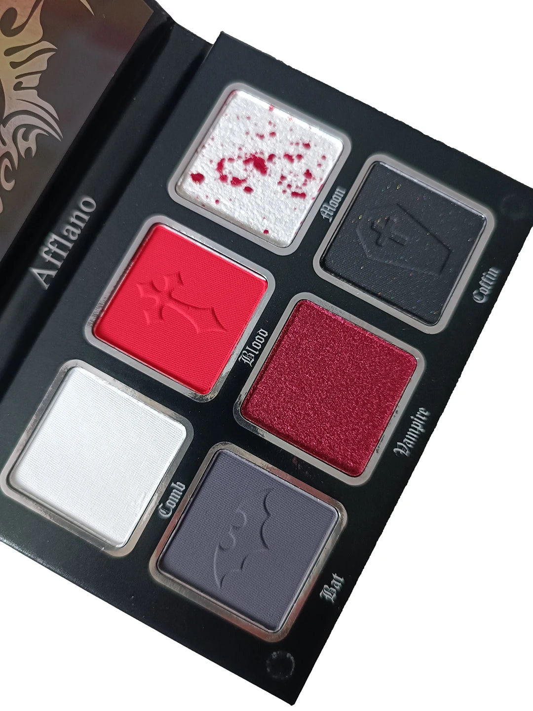 Afflano 6 Colors Eyeshadow Palette Makeup Matte Shimmer Glitter Smokey Gothic High Pigmented Longlasting Eye Makeup Halloween