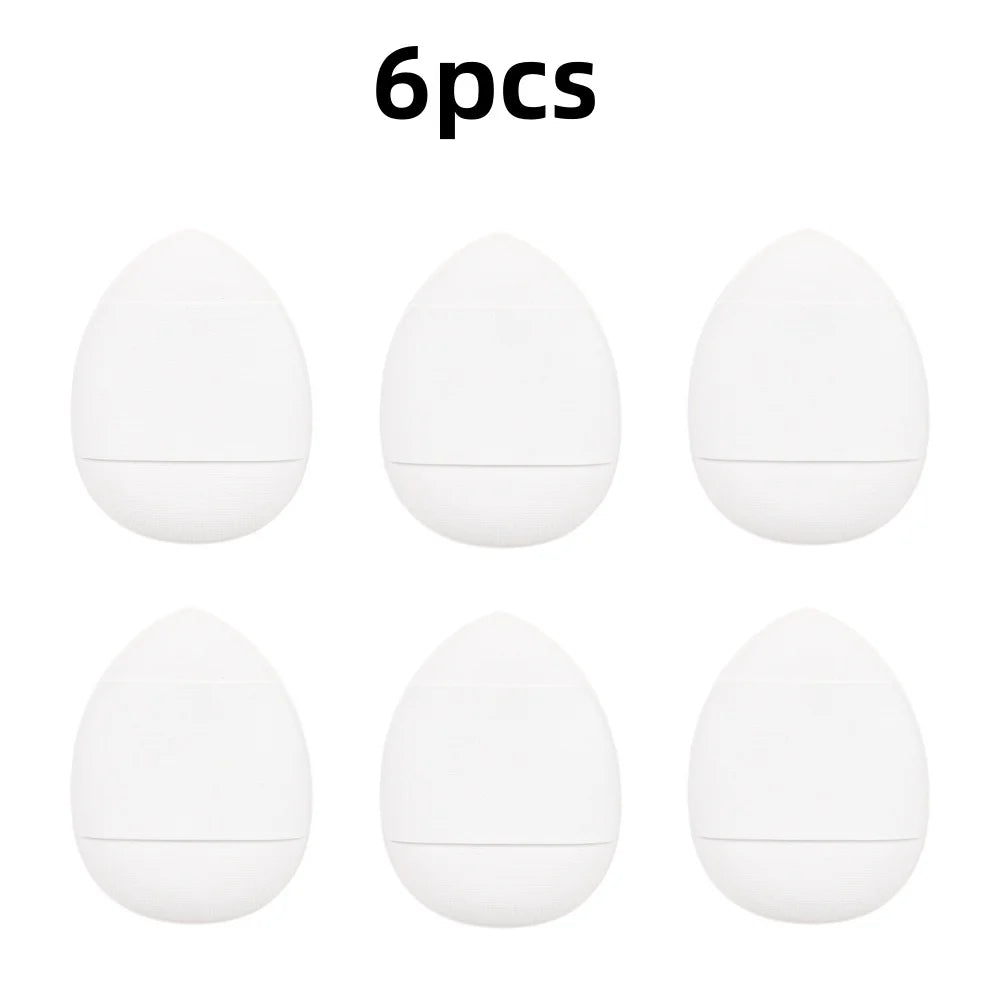 6Pcs Mini Finger Puff Foundation Small Air Cushion Powder Sponge Face Concealer BB Cream Cosmetic Applicator Makeup Tools